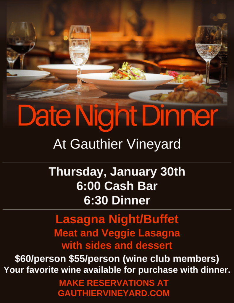 Gauthier Vineyard Date Night Flyer